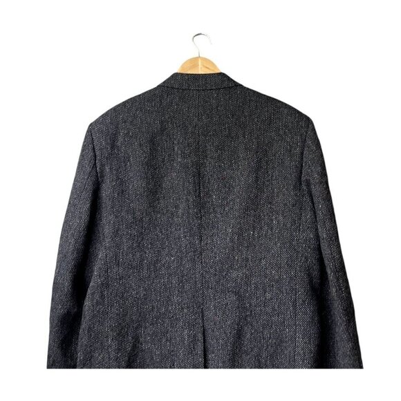 Members Only Size 42R Blazer Sport Coat Suit Tweed Shetland Wool Gray Jacket - Picture 5 of 11